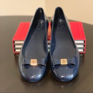 Tory Burch Navy Jelly Ballet Flat Size 5